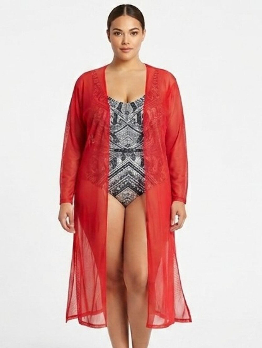 NWT Love Red Sheer Mesh Cover-Up (Runs Small)
